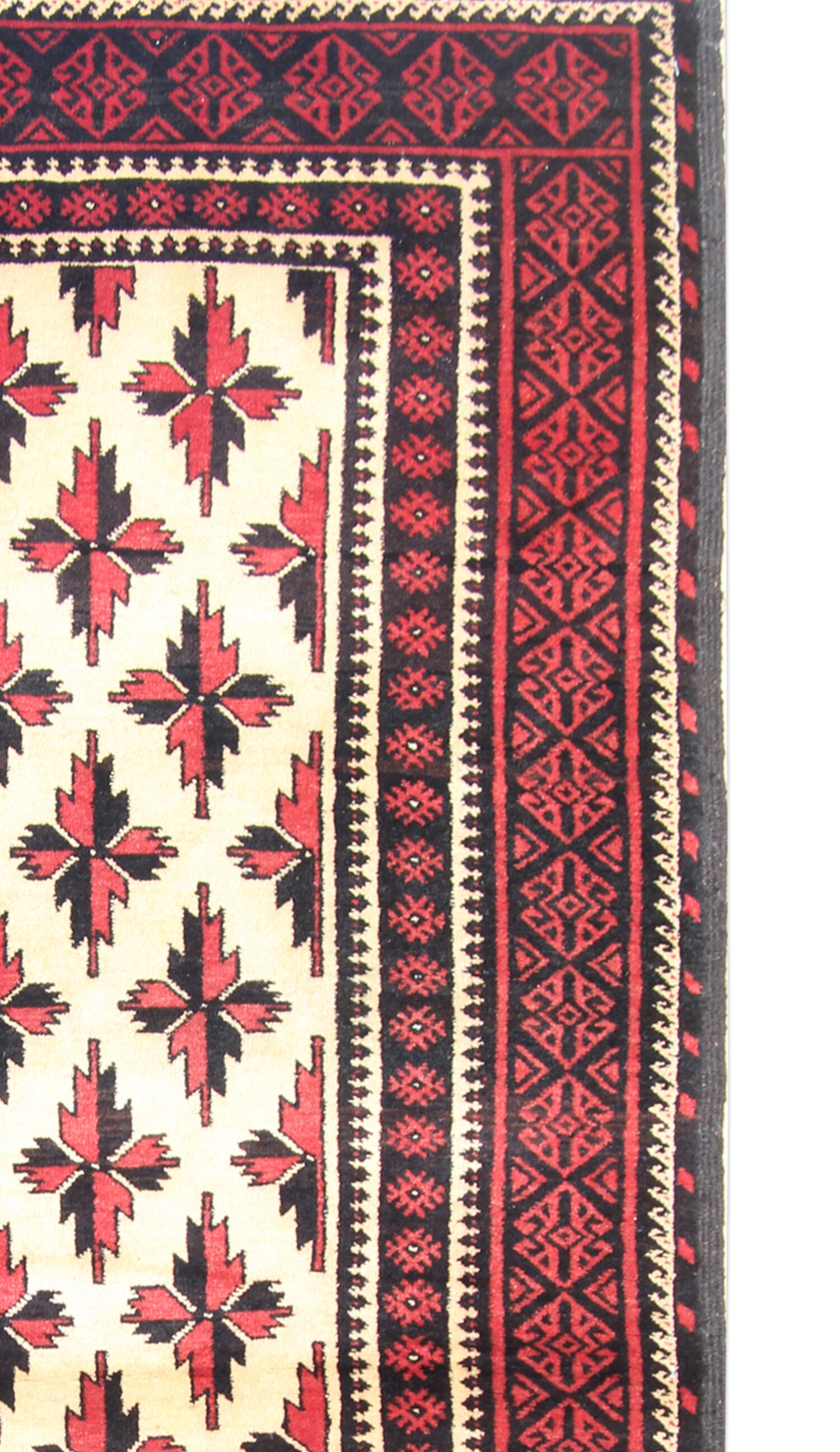 Tapis de salon en laine orientale tissée à la main - 109x211cm