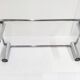Table basse vintage en acier & verre 1970
