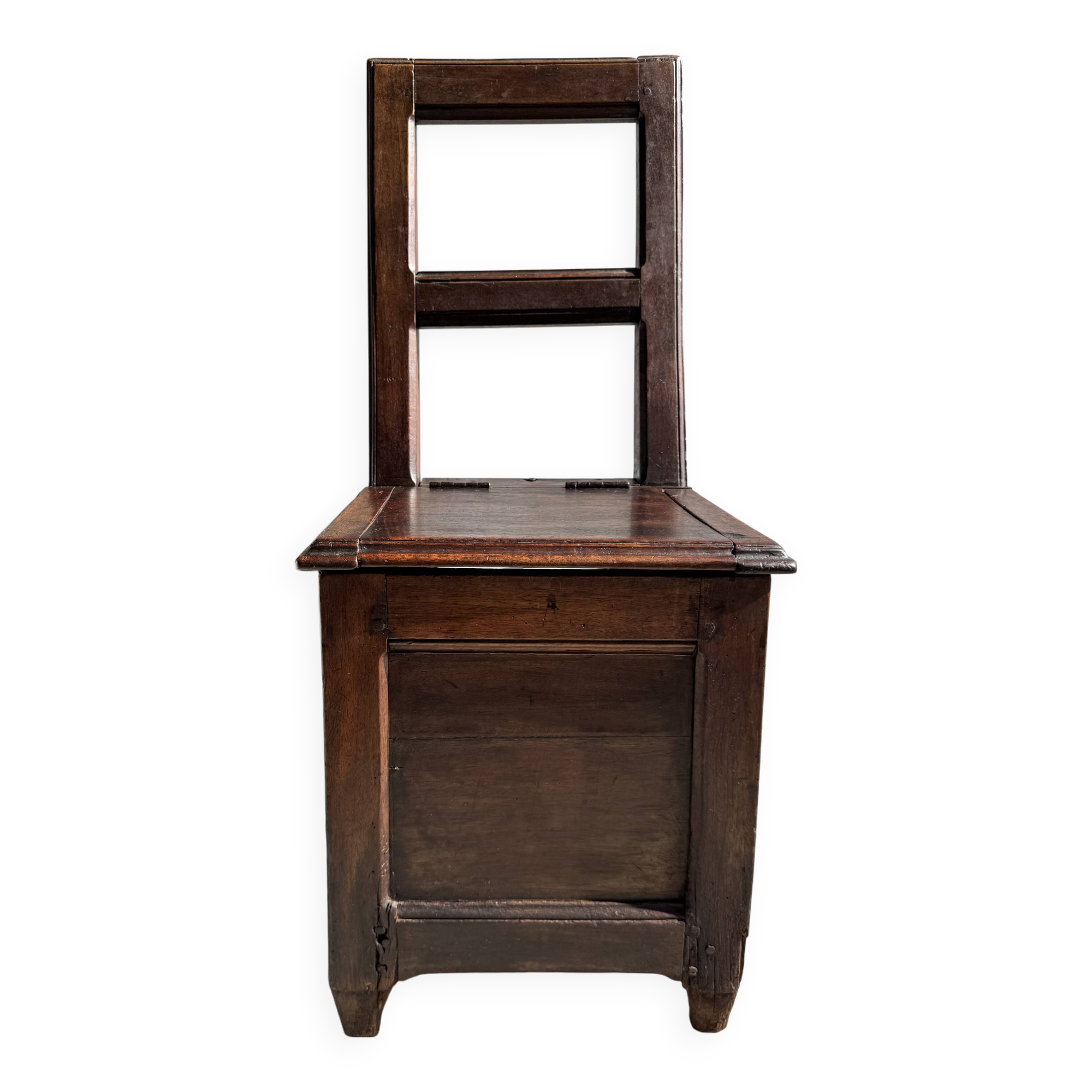 Antique oak chest chair