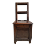 Antique oak chest chair