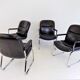 Set of 4 leather office chairs by Grahl