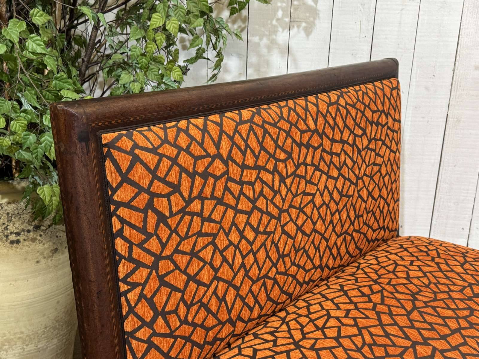 1930s bistro bench, upholstery and fabric completely redone.
