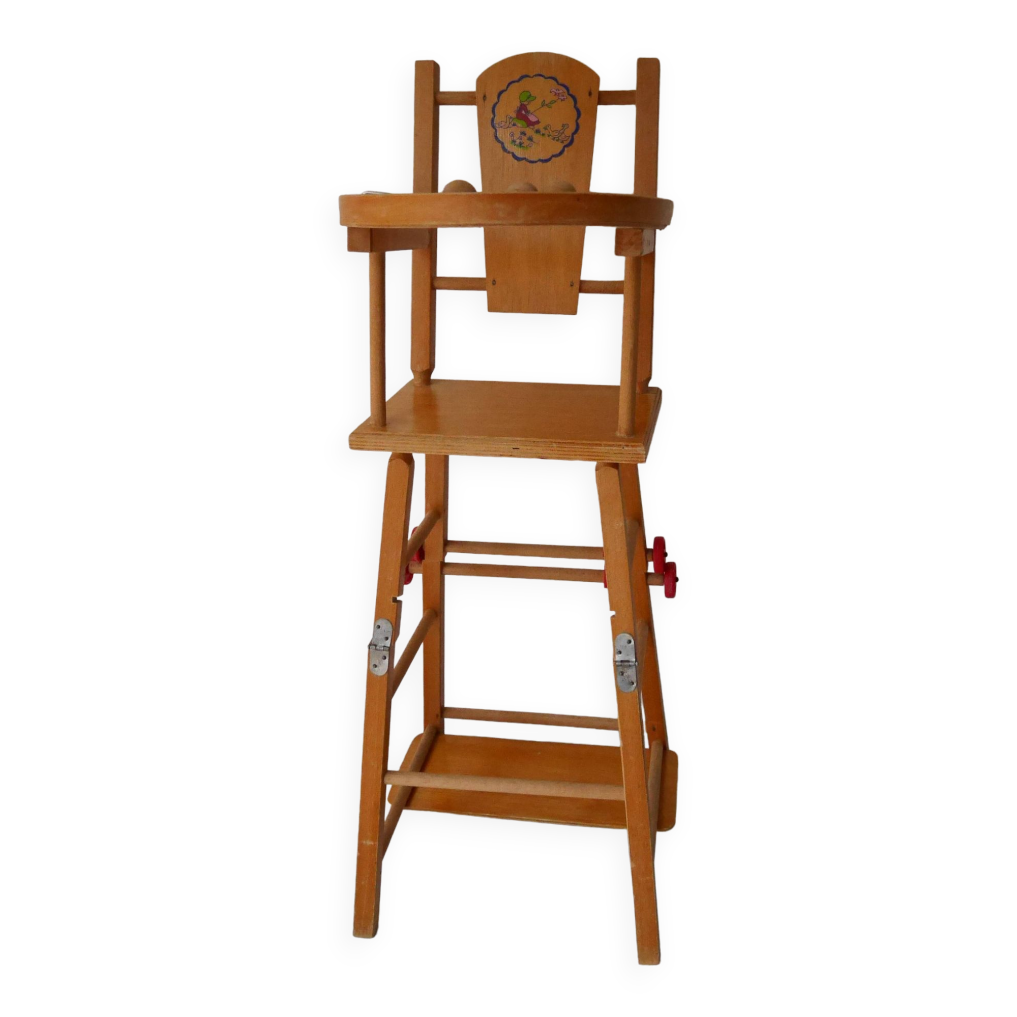Wooden doll high chair