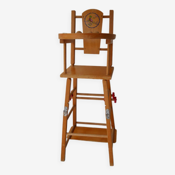 Wooden doll high chair