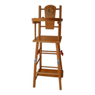 Wooden doll high chair