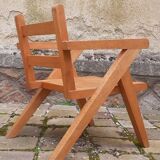 Vintage children's chair from the 50s with compass feet