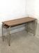 Bureau double d'écolier 1960 en chêne