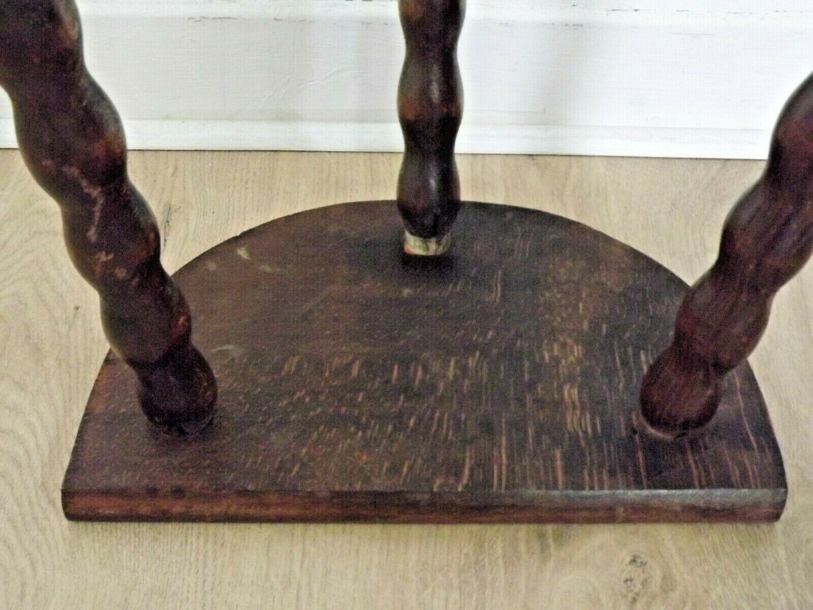 French antique wood hand made stool