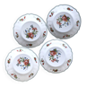 Lot de 4 assiettes Arcopal extra résistantes décor floral modèle Ronsard TBE