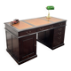 Bureau anglais classique avec incrustation en cuir