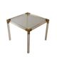 Vintage coffee table from the 1970s in brass and glass, Italy.