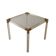 Vintage coffee table from the 1970s in brass and glass, Italy.