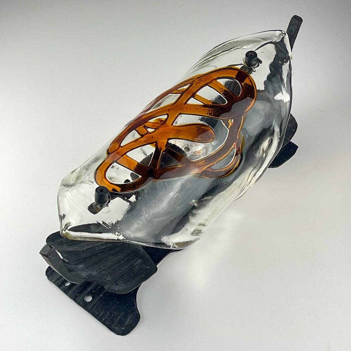 Vintage brutalist wall lamp, Italy, 1970s