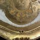 Old florentine tray painted wood, gilded, vintage 60,70