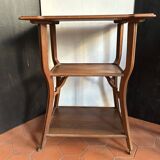 Walnut wheeled dessert trolley, circa 1900