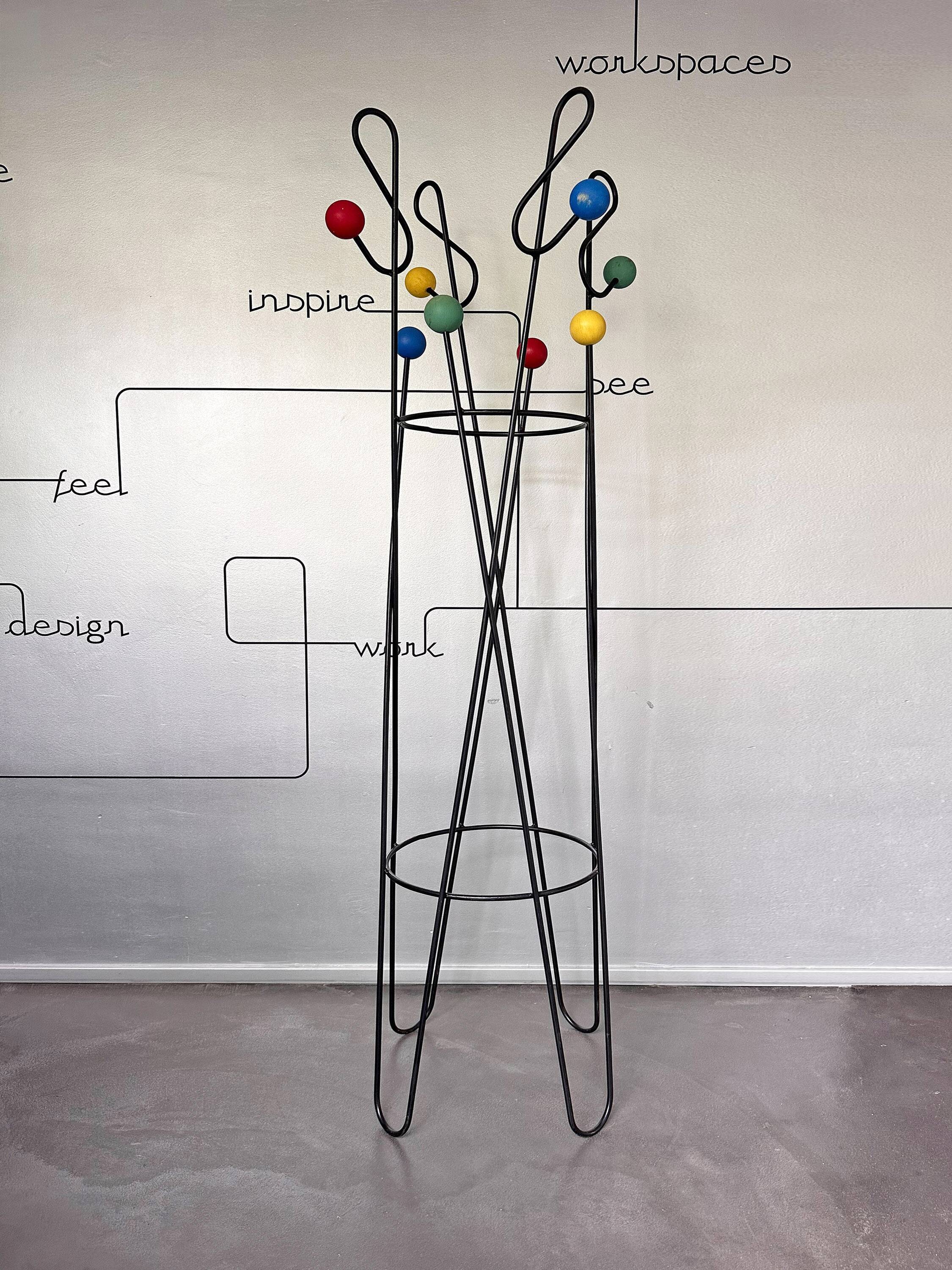 Coat rack Roger Feraud Clef de Sol, France, 1950s