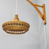 1960s Wall Wooden Lamp by Pokrok Zilina, Czechoslovakia