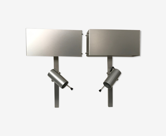 Paire d’appliques aluminium 1970
