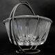 Art Deco sugar bowl, glass, silver-plated brass, Poland, 1920s