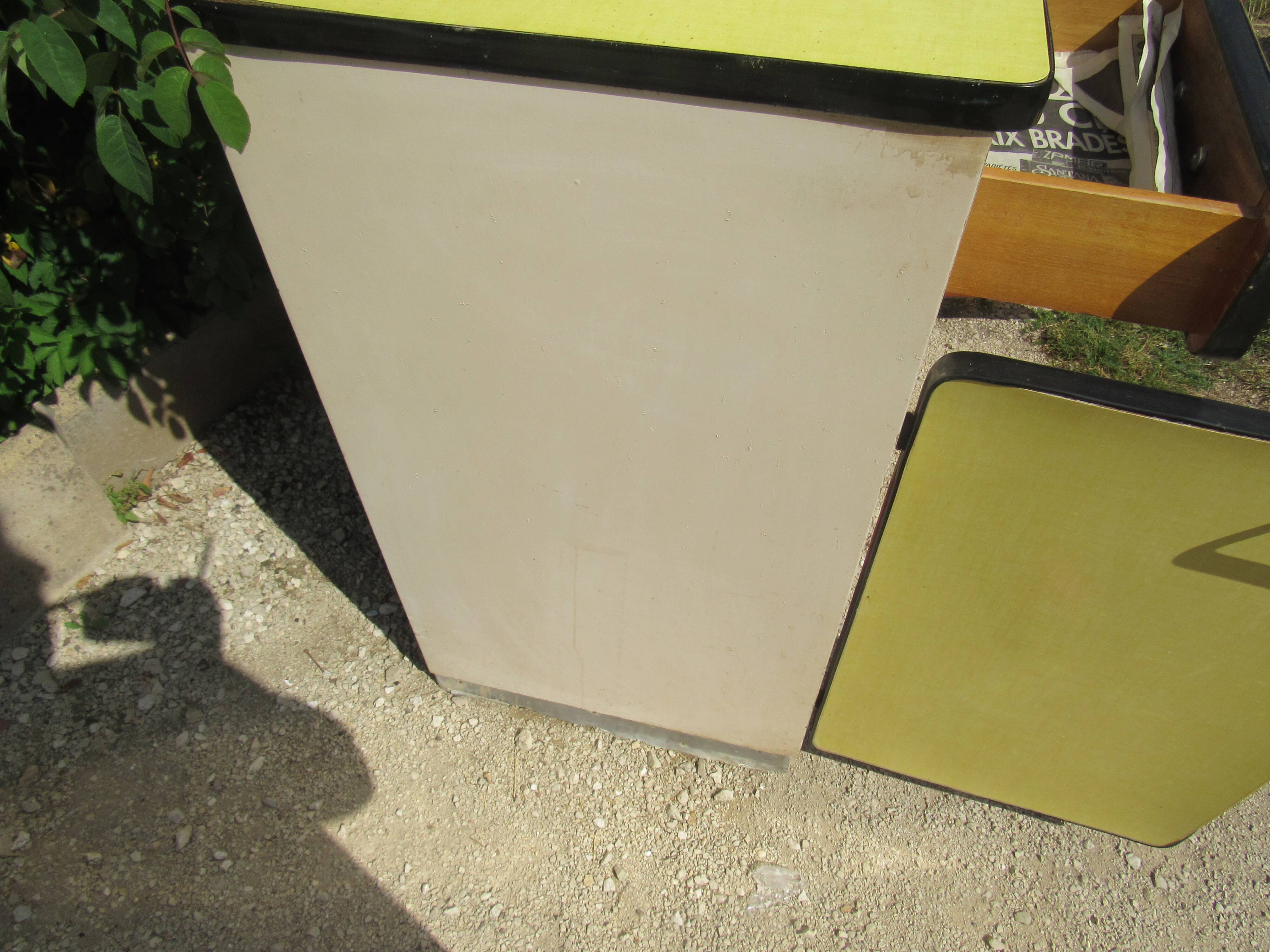 Yellow formica buffet