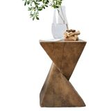Table d’appoint en béton géométrique léger, table d’accent intérieure/extérieure moderne, table multifonctionnelle