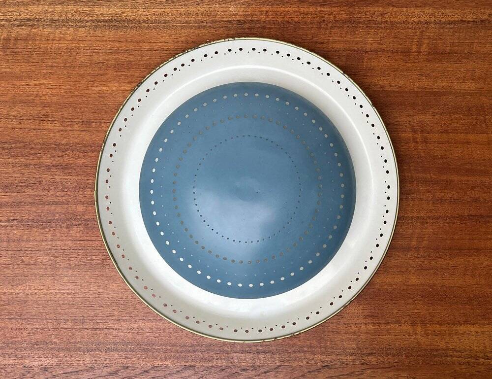 Mid-Century Perforated Metal Ceiling Lamp by Ernest Igl for Hillebrand Leuchten, 1960s