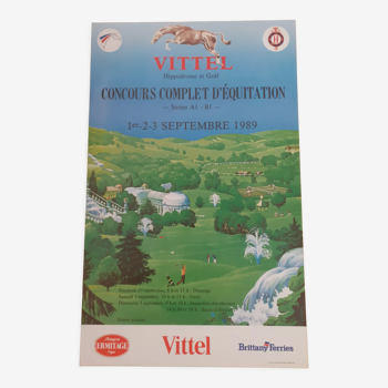 Poster Vittel equitation golf 1989