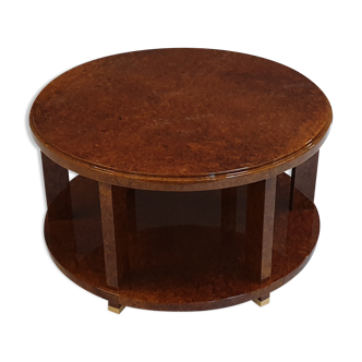 Coffee table in amboine loupe