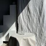 Small cylindrical glass whiskey decanter H:23