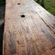 Restored antique carpenter's workbench in solid oak - 245 cm