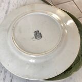 lot of 6 dessert plates in slip Pexonne early twentieth century