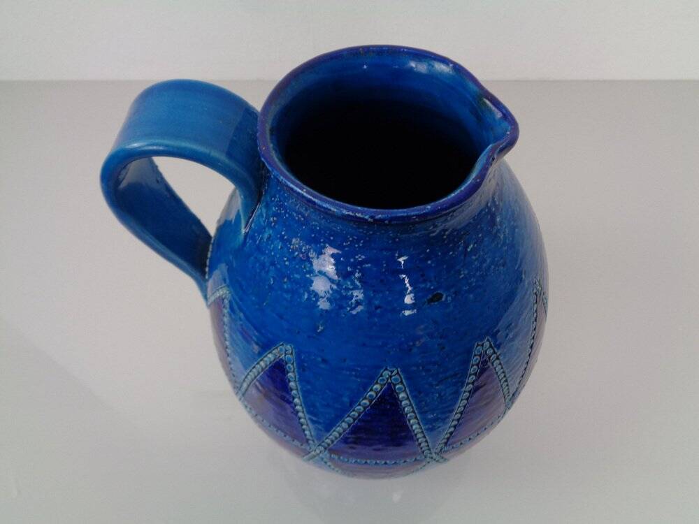 Studio ceramic jug by Aldo Londi for Bitossi, Italy, 1960s