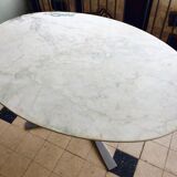 Table marble base chrome