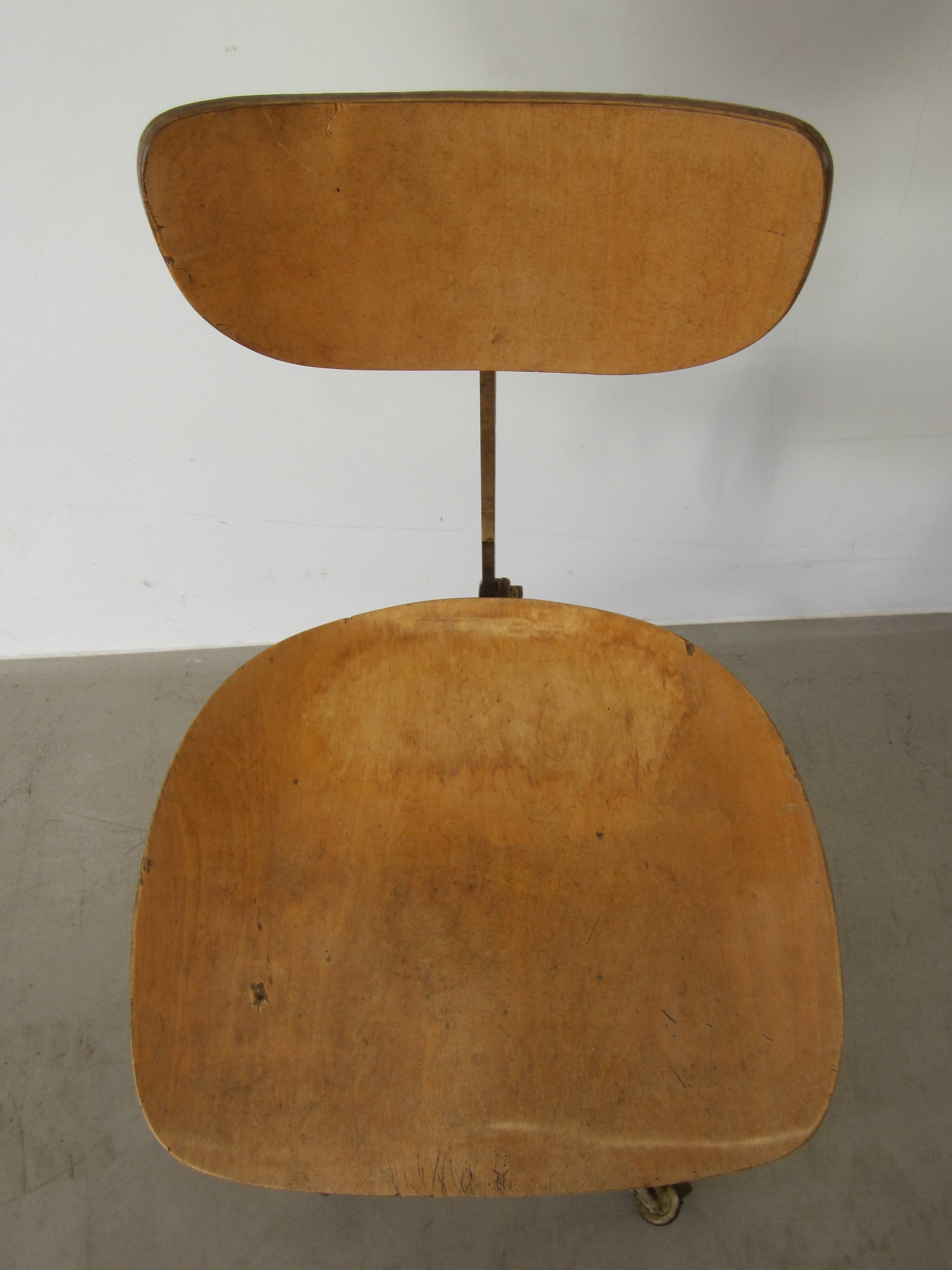 Chaise industrielle scandinave Odelberg & Olson, années 1940