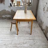 Scandinavian oak and ceramic table