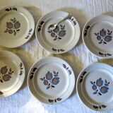 6 dessert plates from St Amand, "Sologne" model, in very good condition