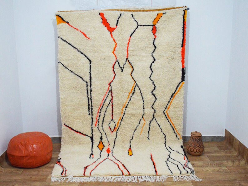 Handmade moroccan berber carpet 256 x 154 cm