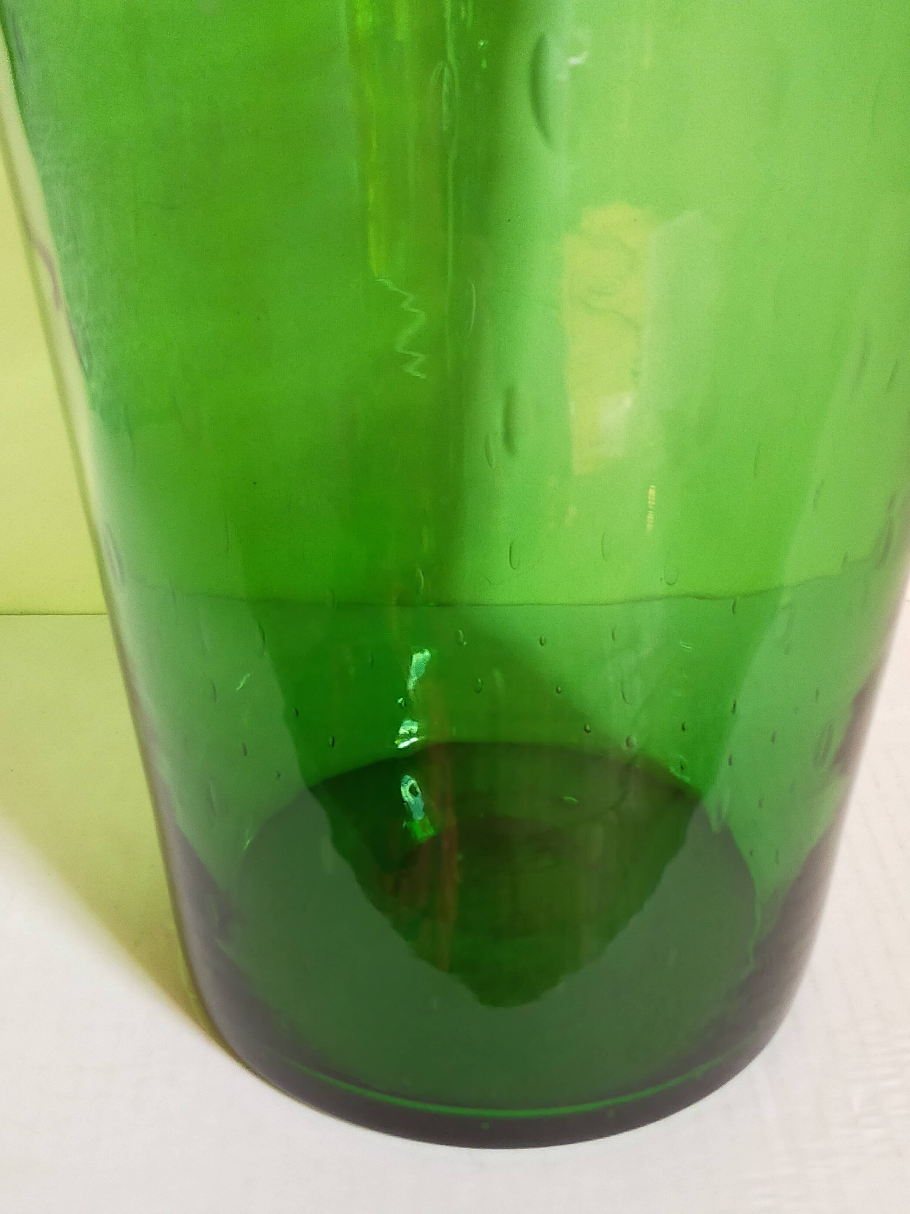 Empoli blown glass vase 35 cm