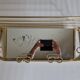 Wall coat rack in vintage gilded metal 60 cm