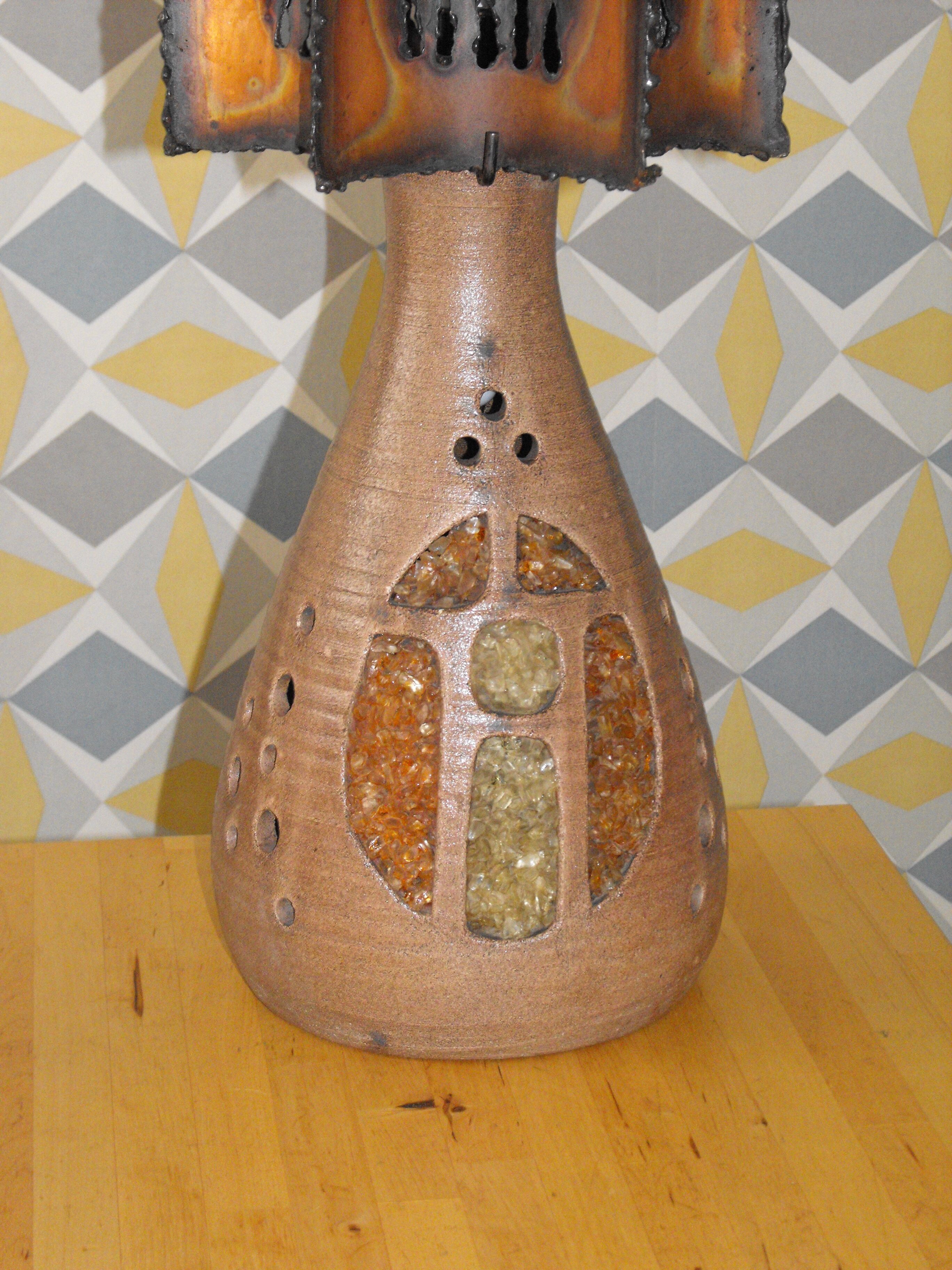 Lampe en céramique d' Accolay