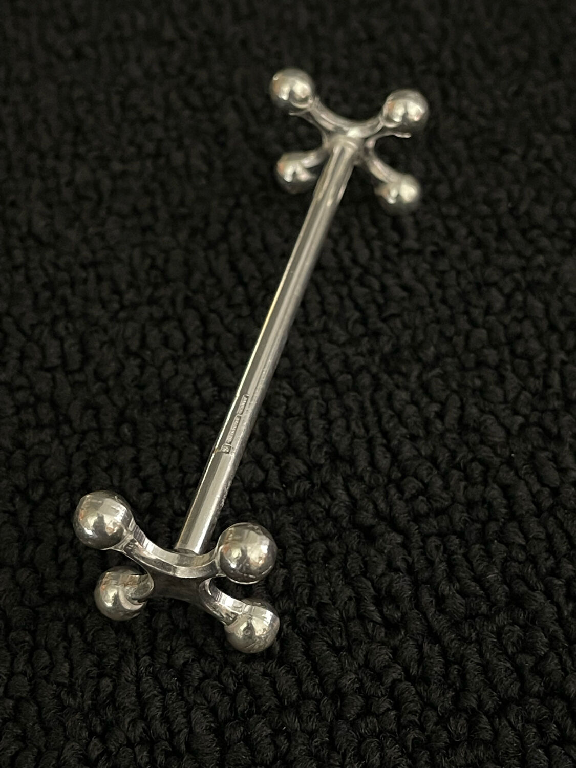 Christofle 12 holder knives balls model atomium very good condition ref CH10PC