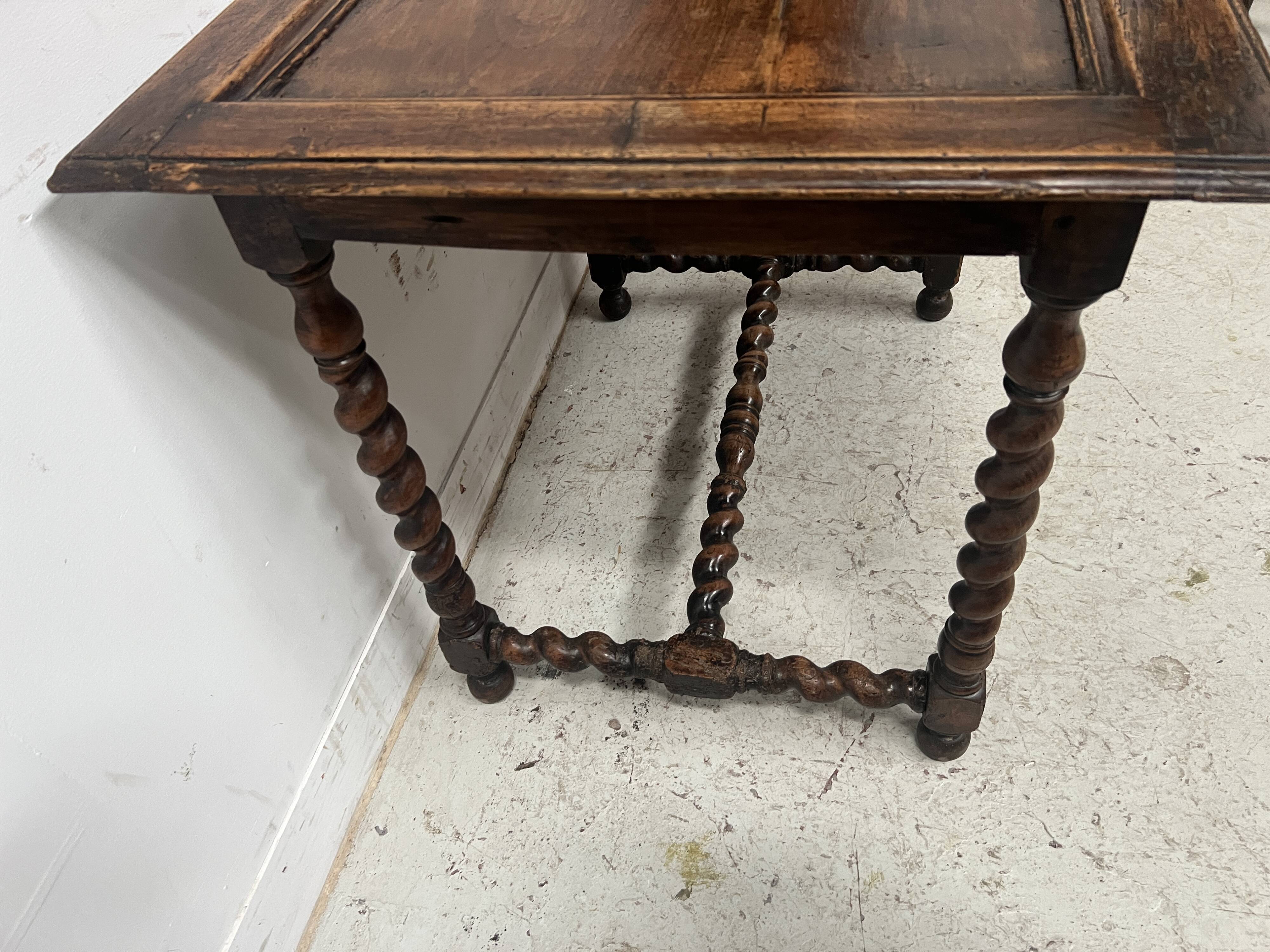 19th-century solid walnut desk.