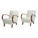 Paire de fauteuils de Jindřich Halabala, fauteuils de salon tchèques du milieu du siècle