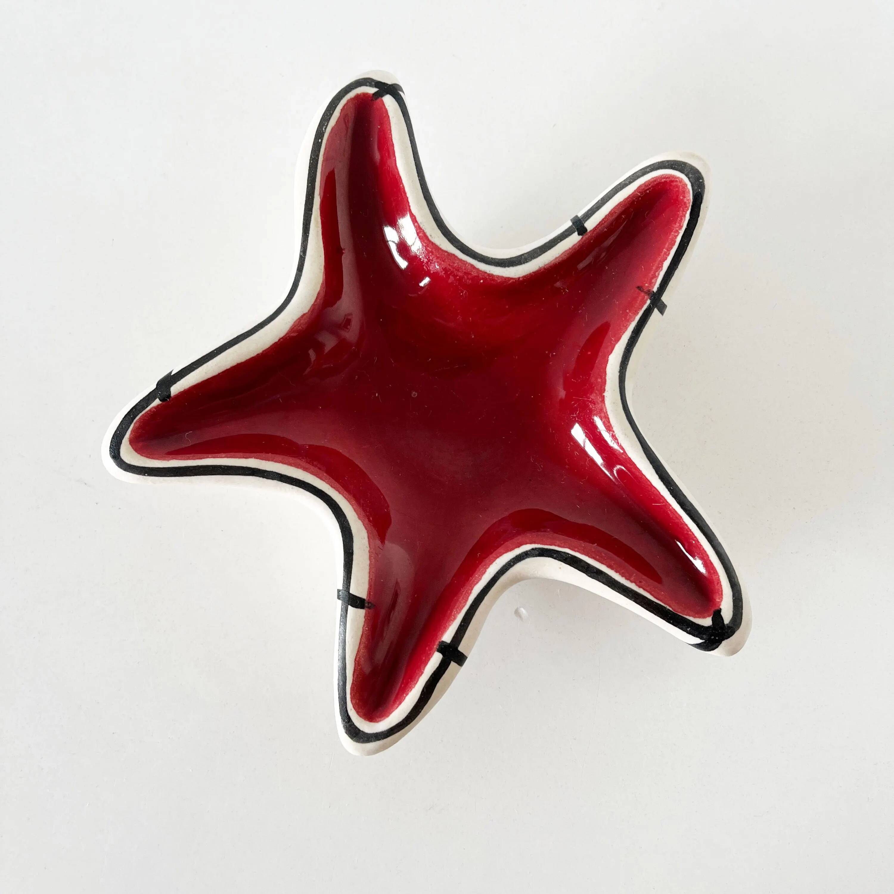 Starfish ceramic catchall 1950