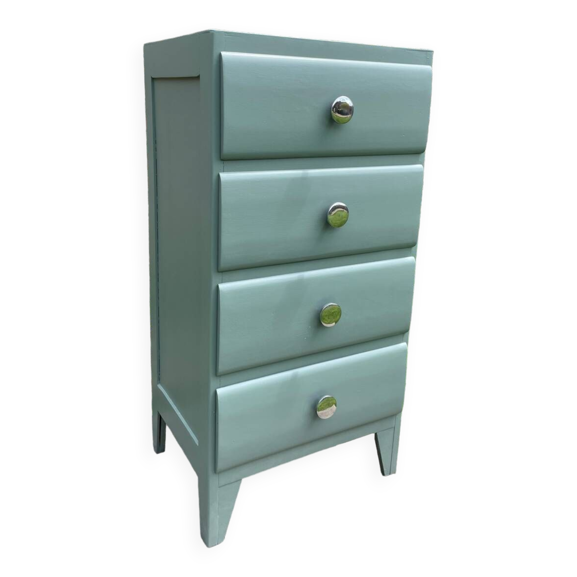 Chiffonier vintage 1960 vert eucalyptus