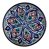 Hand painted terracotta flat plate
