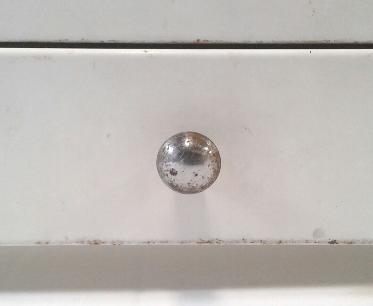 Vintage metal bathroom shelf