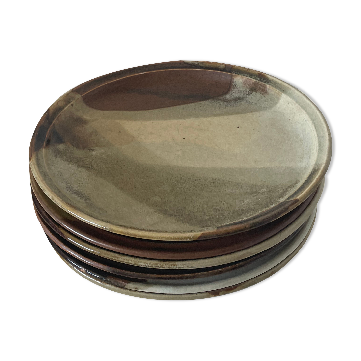 Set of 6 stoneware plates