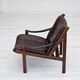1970s, Norwegian design by Torbjørn Afdal, "Hunter" chair, leather.
