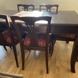 Dining table and 6 Art Deco chairs